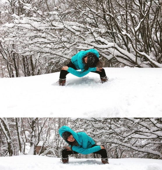 Ski Yoga in Morzine with the Yoga Pixi